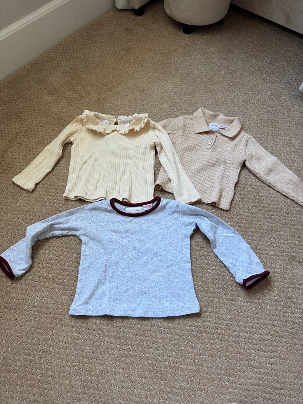 3 Zara Kids Long-Sleeve Tops for price of 1